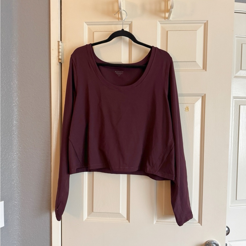 Athleta Burgundy Long Sleeve Top 3x